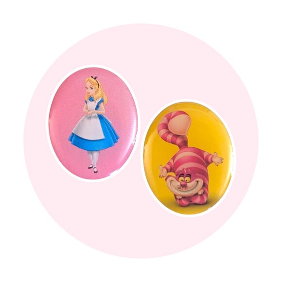 Alice in Wonderland Disney Carrefour Tiny Pins: Alice and Cheshire Cat